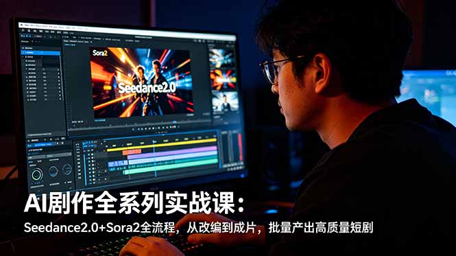 AI剧作全系列实战课:Seedance2.0+Sora2全流程,从改编到成片,批量产出高质量短剧-智云网