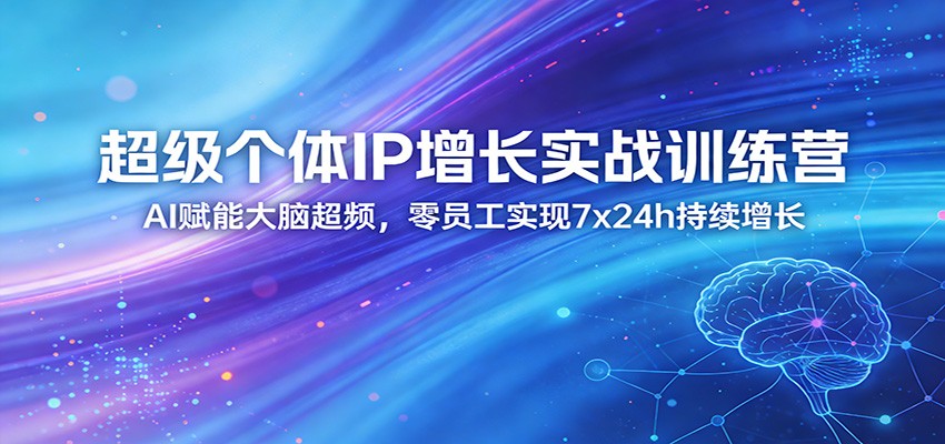 超级个体IP增长实战训练营：AI赋能大脑超频，零员工实现7x24h持续增长（更新）-智云网