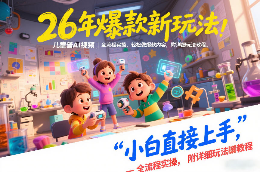26年爆款新玩法，儿童科普AI视频，全流程实操，轻松做爆款内容，小白直接上手，附详细玩法教程-智云网