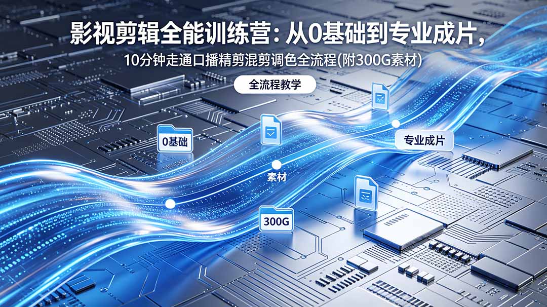 2026影视剪辑全能实战课|0基础到专业成片,全流程教学,高清带300G素材-智云网