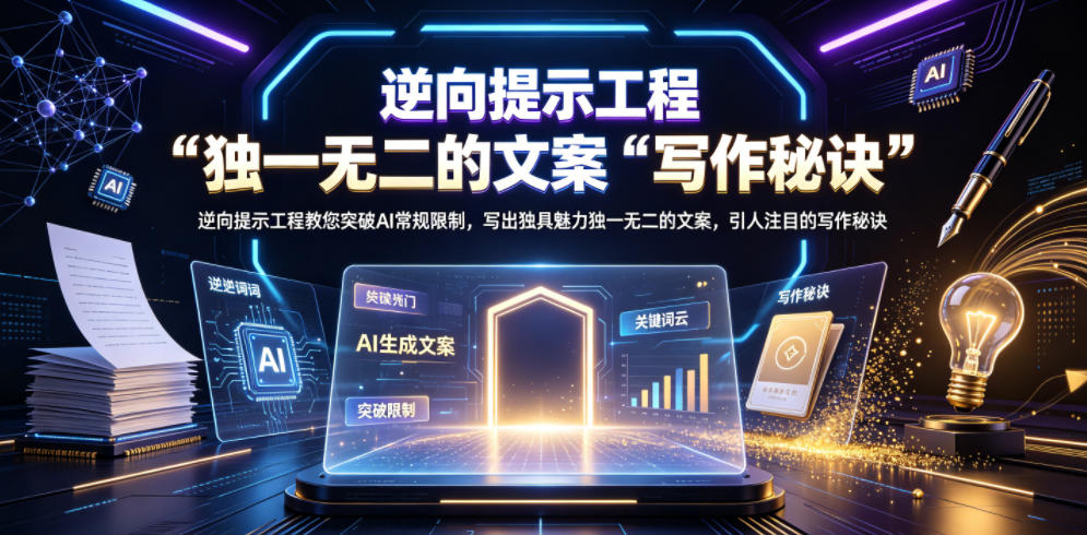 逆向提示工程教您突破AI常规限制,写出独具魅力独一无二的文案,引人注目的写作秘诀【原创双语字幕】-智云网