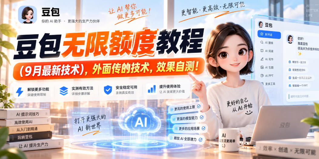 豆包无限额度教程（9月最新技术），外面传的技术，效果自测！-智云网