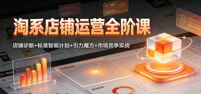 淘系店铺运营全阶课:店铺诊断+标准智能计划+引力魔方+市场竞争实战-智云网