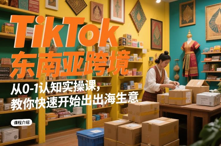 TikTok东南亚跨境从0-1认知实操课,教你快速开始出海生意-智云网