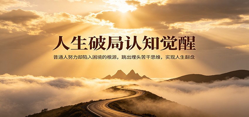 人生破局认知觉醒，普通人努力却陷入困境的根源，跳出埋头苦干思维，实现人生翻盘-智云网