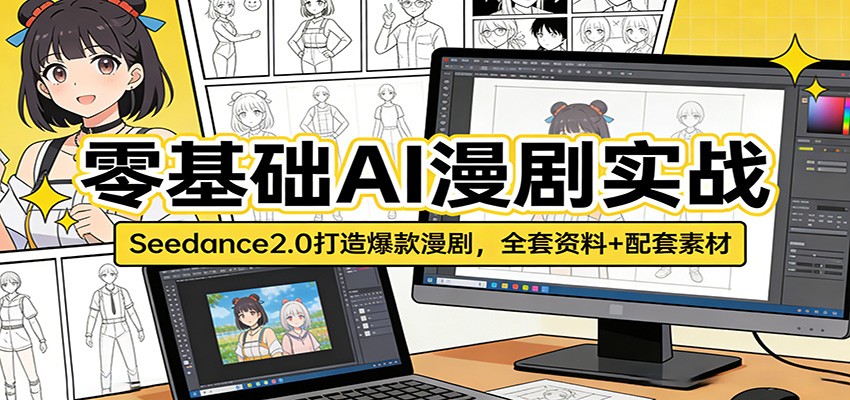 零基础AI漫剧实战:Seedance2.0打造爆款漫剧,全套资料+配套素材-智云网