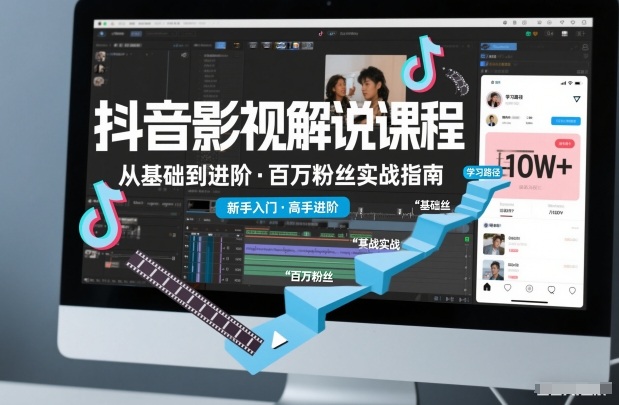 抖音百万粉丝影视解说课程,基础到进阶课,适合新手和进阶学习-智云网