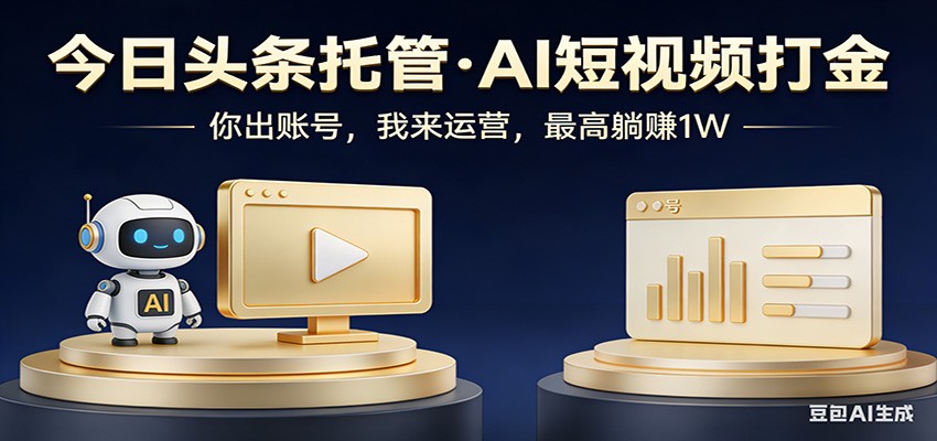 头条号AI托管，我提供作品，你提供账号，每天5分钟发布，小白躺赚3000+-智云网