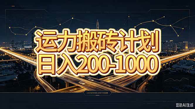 （20283期）运力搬砖，风口项目。当日收益稳定200-1000。 每天仅需一小时，新人轻松上手。-智云网