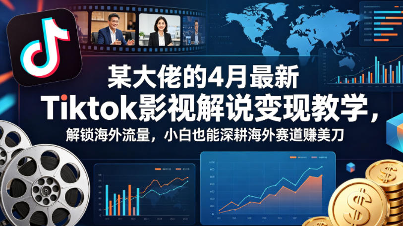 某大佬的4月最新Tiktok影视解说变现教学,解锁海外流量,小白也能深耕海外赛道賺美刀-智云网