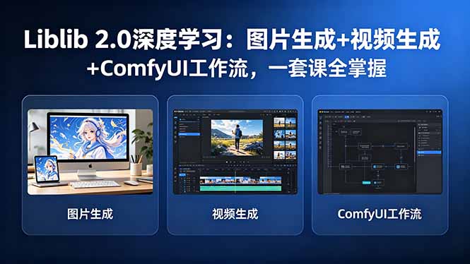 Liblib 2.0深度学习:图片生成+视频生成+ComfyUI工作流,一套课全掌握-智云网