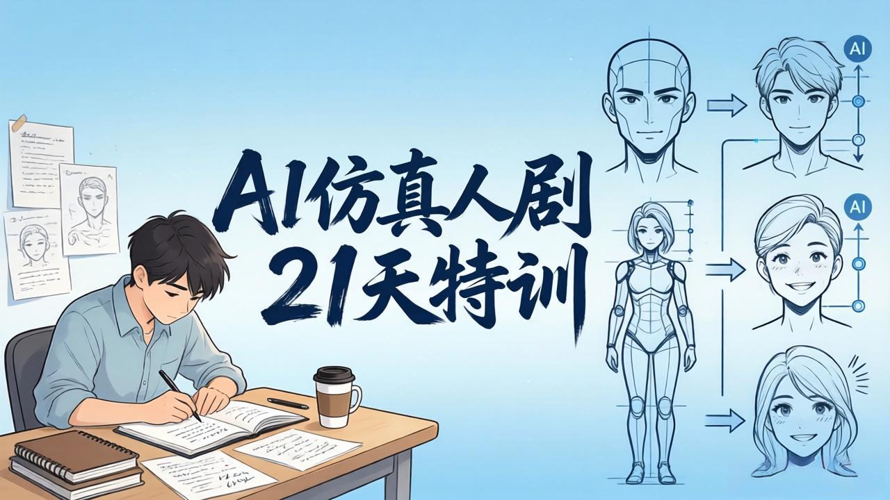 AI仿真人剧21天特训-更新:从剧本到成片全流程实战,掌握角色一致性与变现方法-智云网