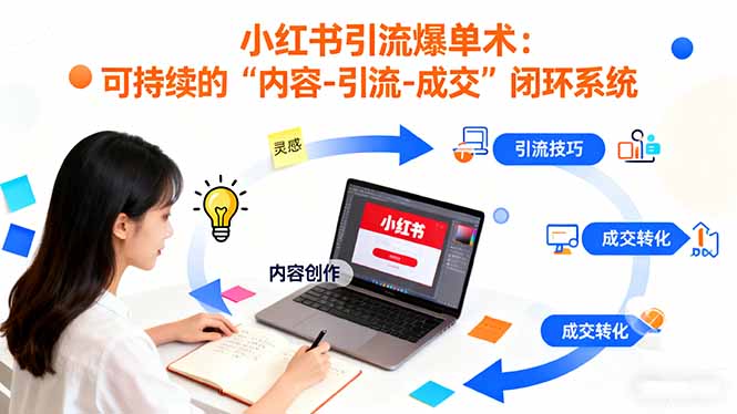 小红书引流爆单术:构建一套低成本 可持续的“内容-引流-成交”闭环系统-智云网