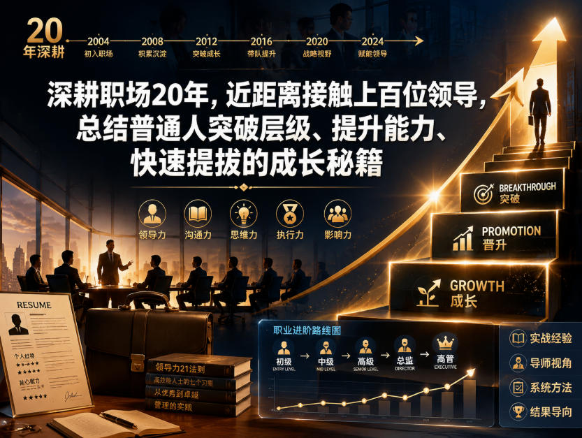 付费文章:深耕职场20年,近距离接触上百位领导,总结普通人突破层级、提升能力、快速提拔的成长秘籍(全网独家干货)-智云网