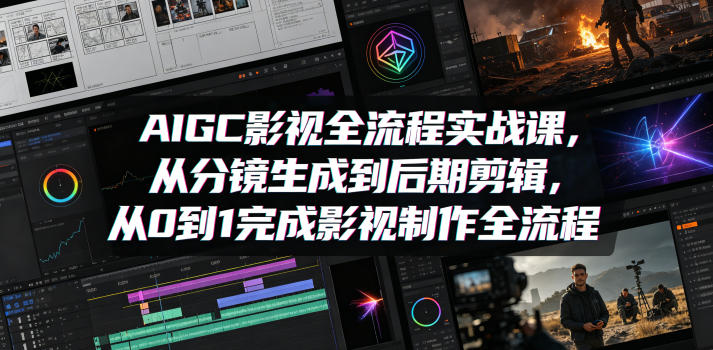 AIGC影视全流程实战课,从分镜生成到后期剪辑,从0到1完成影视制作全流程-智云网