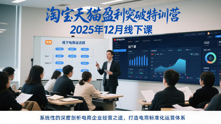 淘宝天猫盈利突破特训营25年12月线下课，系统性的深度剖析电商企业经营之道，打造电商标准化运营体系-智云网