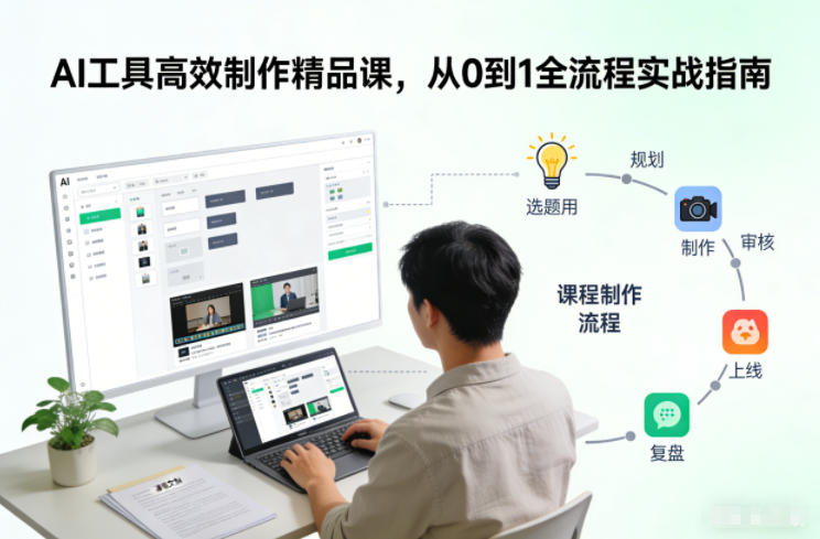AI工具高效制作精品课,从0到1全流程实战指南-智云网