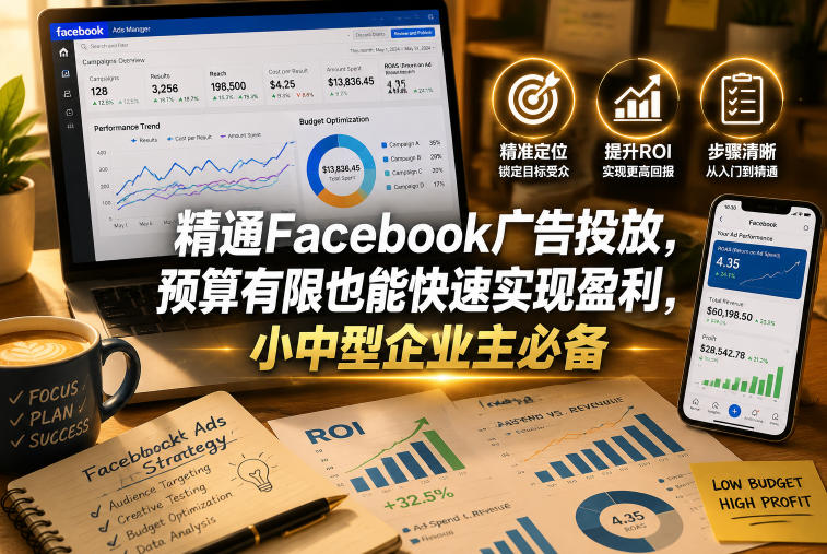 精通Facebook广告投放,预算有限也能快速实现盈利,小中型企业主必备【原创双语字幕】-智云网