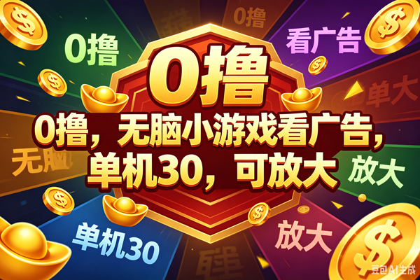 (18758期)0撸,腾讯出品,无脑小游戏看广告,单机30,可放大-智云网