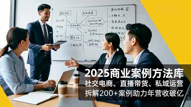 2025商业案例方法库,社交电商、直播带货、私域运营,拆解200+案例助力年营收破亿-智云网