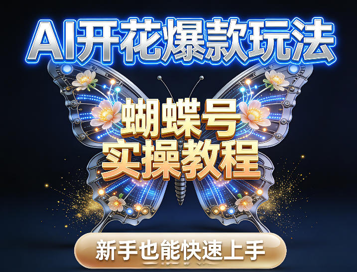 AI开花爆款玩法,蝴蝶号实操教程,新手也能快速上手-智云网