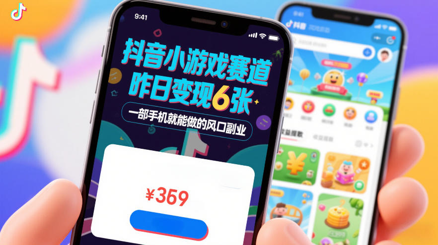 抖音小游戏赛道,昨日变现600+,零基础一部手机就能做的风口副业【揭秘】-智云网