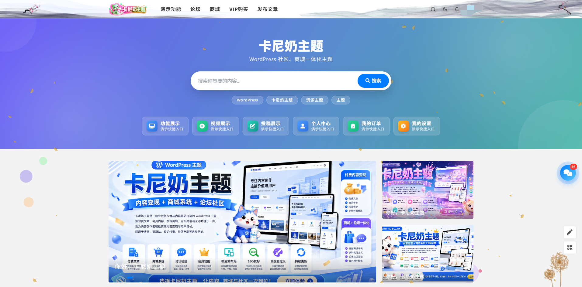 WordPress主题-卡尼奶主题破解版免授权-智云网