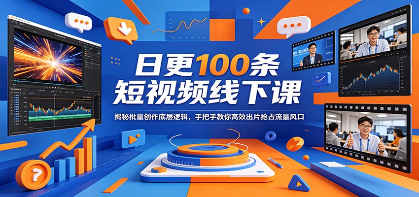 日更100条短视频线下课：揭秘批量创作底层逻辑，手把手教你高效出片抢占流量风口-智云网