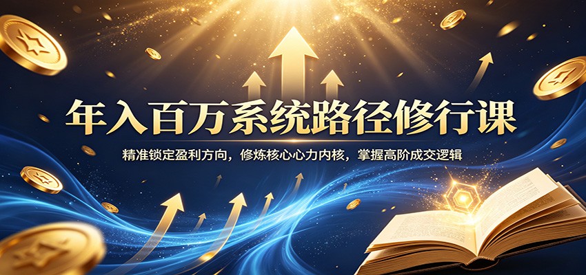 年入百万系统路径修行课:精准锁定盈利方向,修炼核心心力内核,掌握高阶成交逻辑-智云网