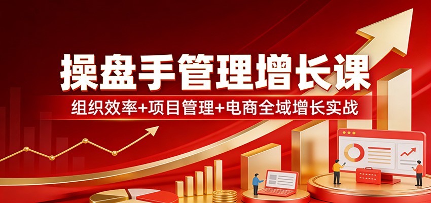 操盘手管理增长课：组织效率+项目管理+电商全域增长实战-智云网