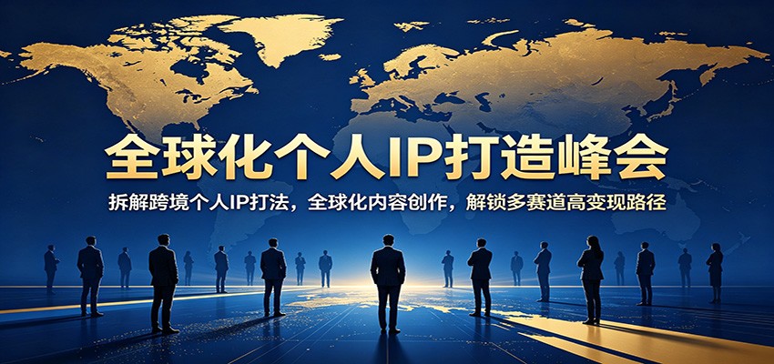 全球化个人IP打造峰会：拆解跨境个人IP打法，全球化内容创作，解锁多赛道高变现路径-智云网