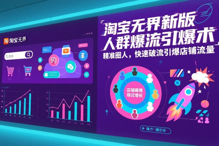 淘宝无界新版人群爆流引爆术,精准圈人,快速破流引爆店铺流量-智云网