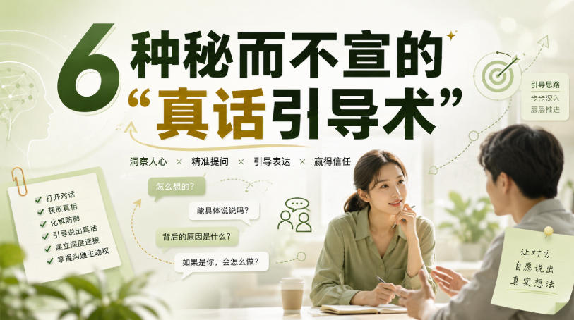付费文章：6种秘而不宣的“真话引导术”-智云网
