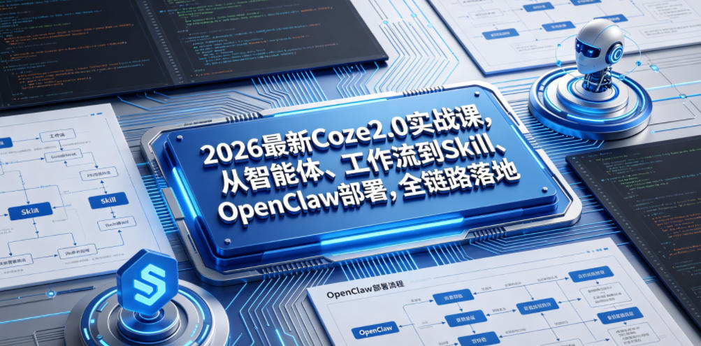 2026最新Coze2.0实战课,从智能体、工作流到Skill、OpenClaw部署,全链路落地-智云网