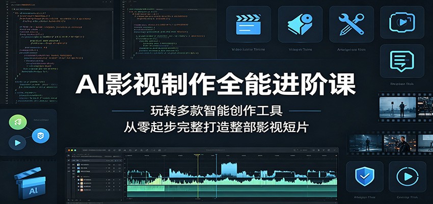 AI影视制作全能进阶课：玩转多款智能创作工具，从零起步完整打造整部影视短片-智云网