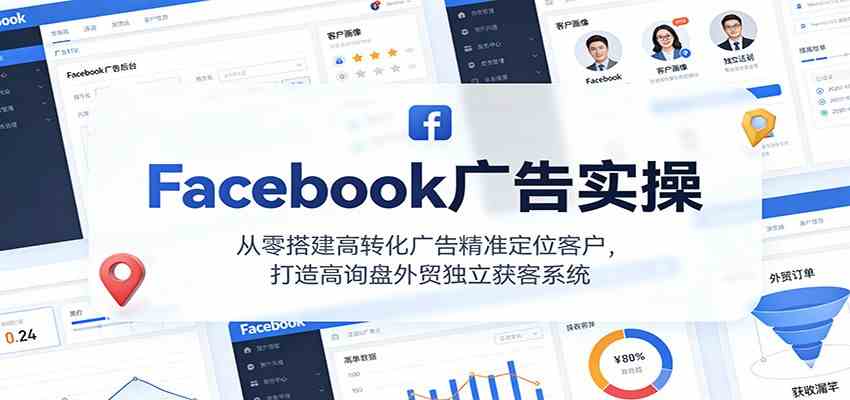 Facebook广告实操,从零搭建高转化广告精准定位客户,打造高询盘外贸独立获客系统-智云网