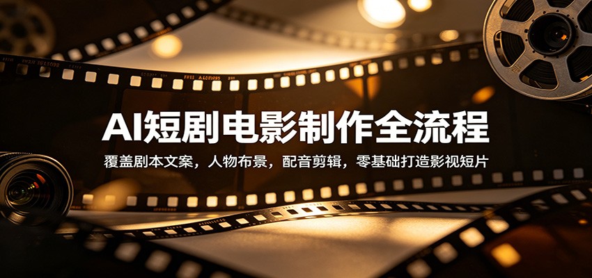 AI短剧电影制作全流程:覆盖剧本文案,人物布景,配音剪辑,零基础打造影视短片-智云网