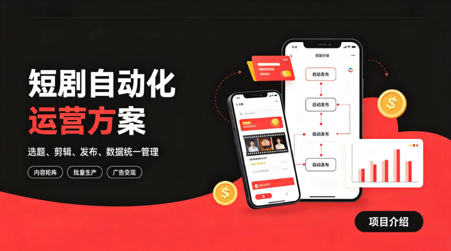 快手全自动短剧矩阵项目｜自动化分发，流量持续变现【揭秘】-智云网