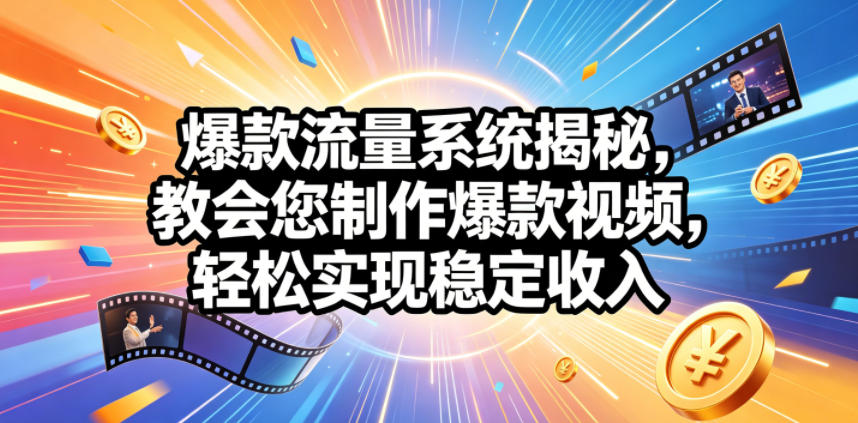 爆款流量系统揭秘,教会您制作爆款视频,轻松实现稳定收入【原创双语字幕】-智云网