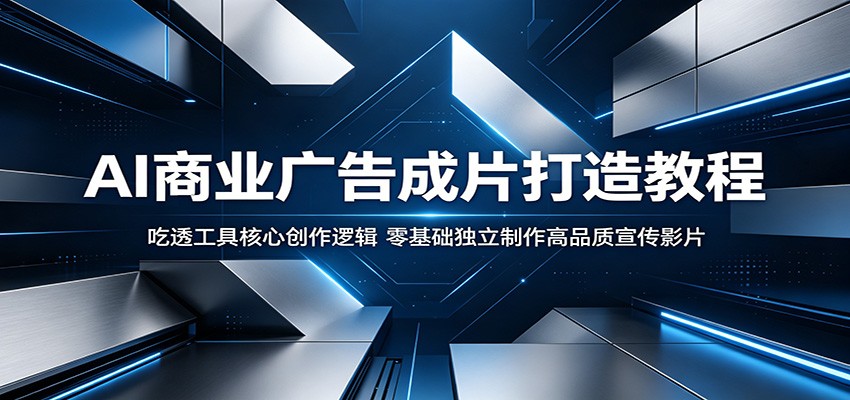 AI商业广告成片打造教程:吃透工具核心创作逻辑,零基础独立制作高品质宣传影片-智云网