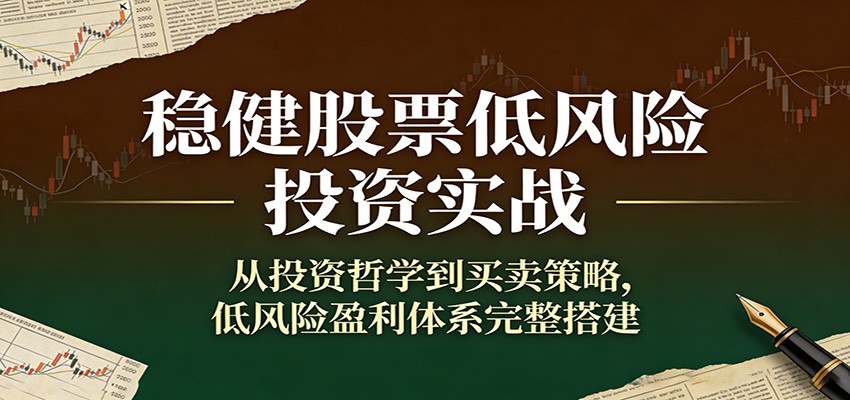 稳健股票低风险投资实战：从投资哲学到买卖策略，低风险盈利体系完整搭建-智云网