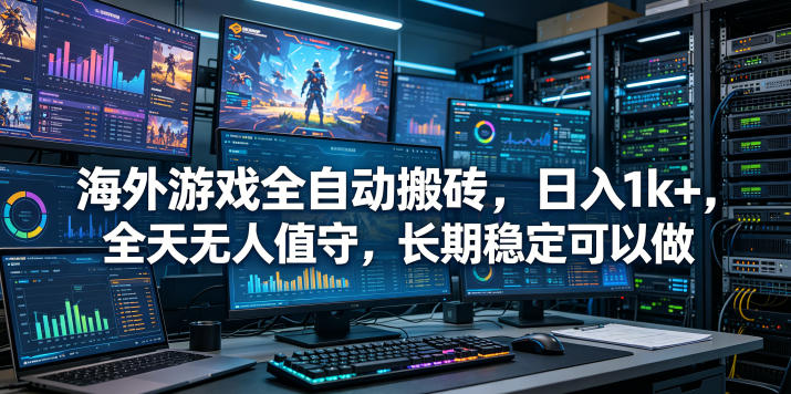 海外游戏全自动搬砖项目,日入1k+,全天无人值守,长期稳定可以做【揭秘】-智云网