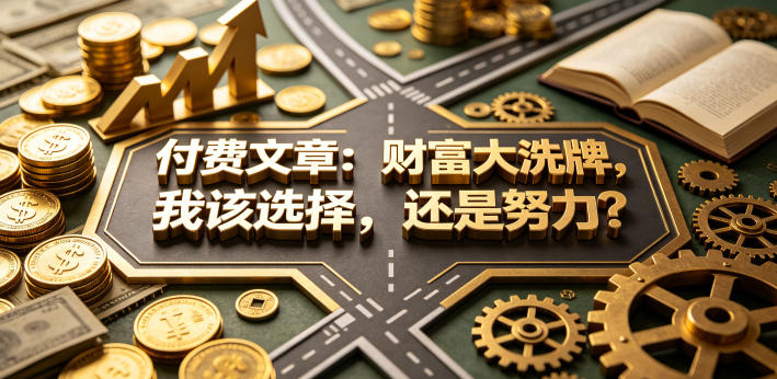 付费文章:财富大洗牌,我该选择,还是努力?-智云网
