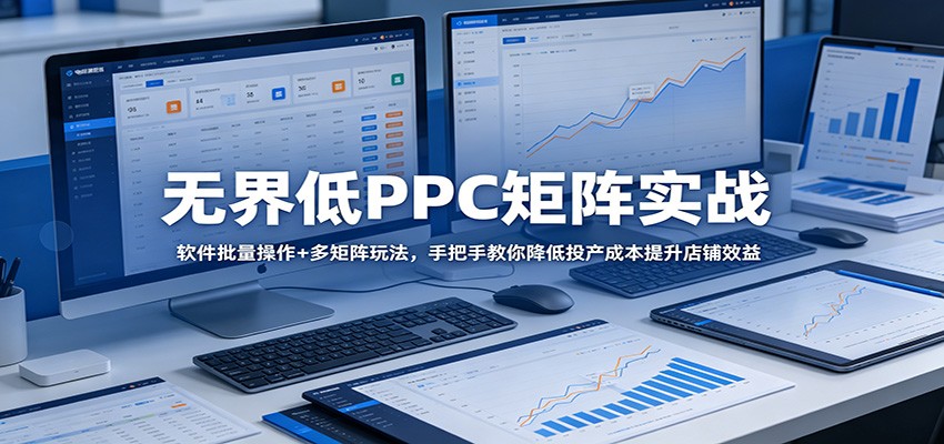无界低PPC矩阵实战：软件批量操作+多矩阵玩法，手把手教你降低投产成本提升店铺效益-智云网