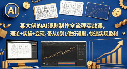 某大佬的AI漫剧制作全流程实战课,理论+实操+变现,带从0到1做好漫剧,快速实现盈利-智云网
