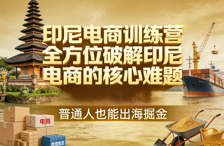 印尼电商训练营,全方位破解印尼电商的核心难题,普通人也能出海掘金-智云网