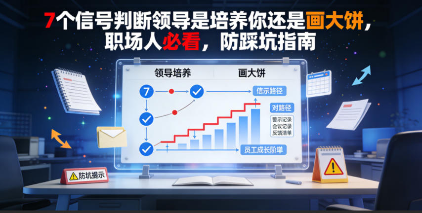 付费文章:7个信号判断领导是培养你还是画大饼,职场人必看,防踩坑指南-智云网