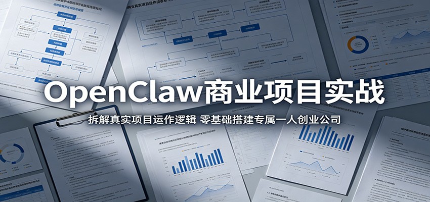 OpenClaw商业项目实战:拆解真实项目运作逻辑,零基础搭建专属一人创业公司-智云网