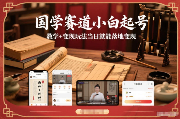 国学赛道小白起号教学+变现玩法当日就能落地变现-智云网