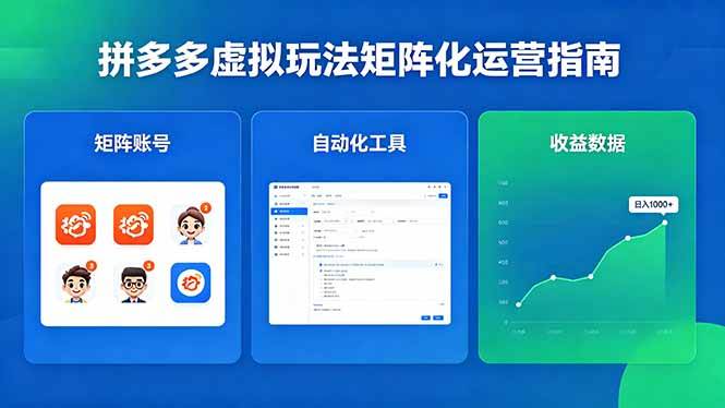 (18361期)闭眼可复制的拼多多虚拟玩法,矩阵化运营,长期稳定日入 1000+-智云网